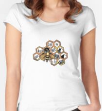 Save the Bees !! Fitted Scoop T-Shirt