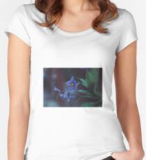 Flowers photography dark rain Women's Fitted Scoop T-Shirt