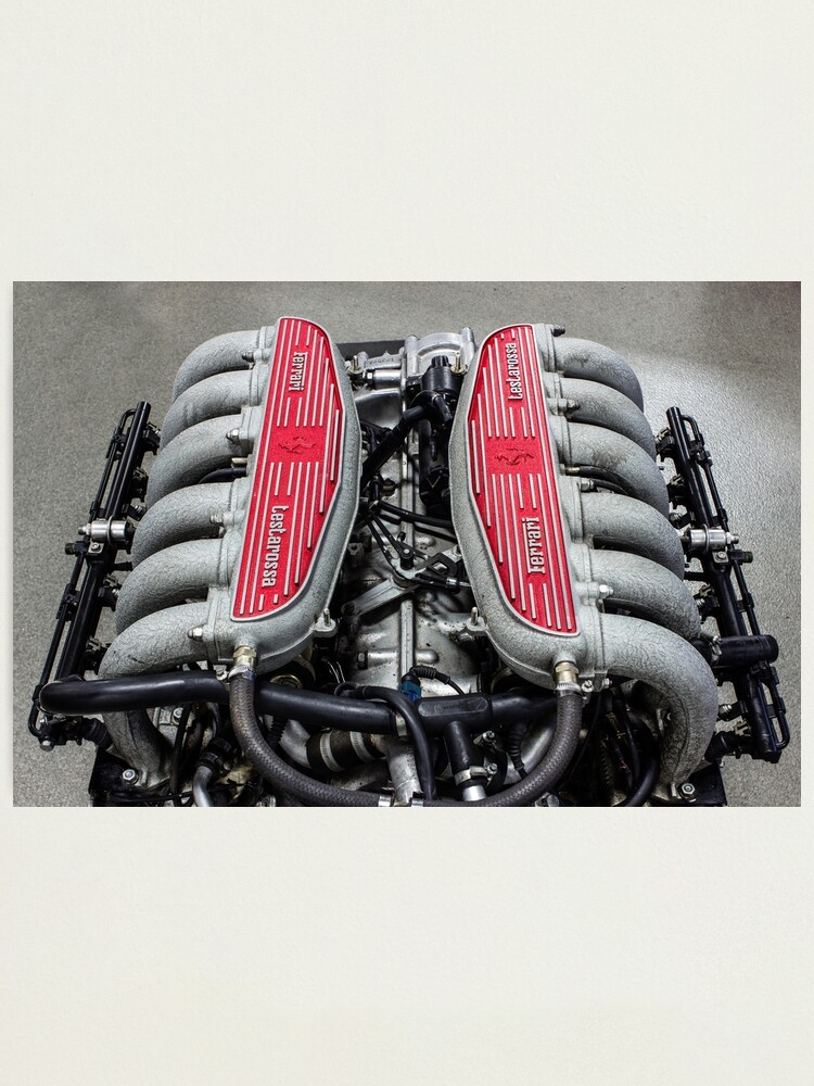 Ferrari Testarossa Flat 12 Engine Photographic Print By Scottmcphoto Redbubble