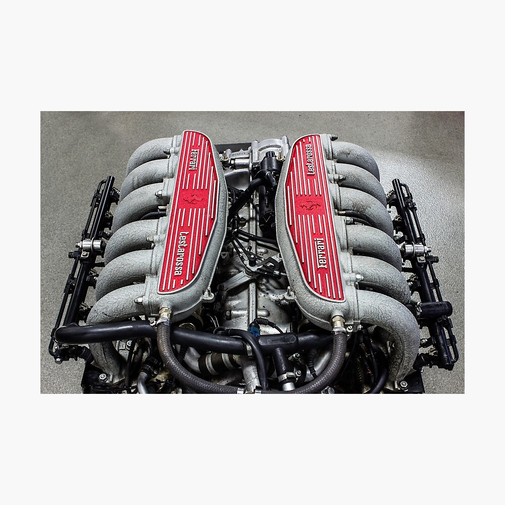 Ferrari Testarossa Flat 12 Engine Poster By Scottmcphoto Redbubble