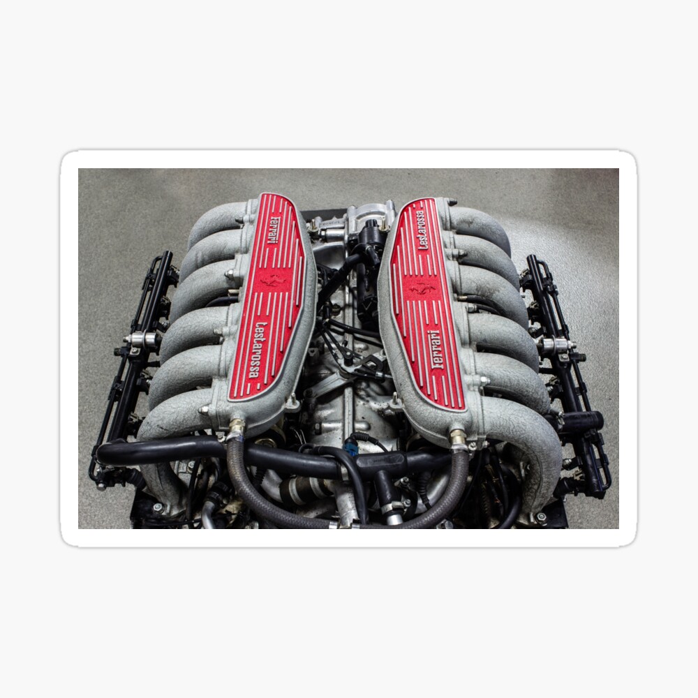 Ferrari Testarossa Flat 12 Engine Poster By Scottmcphoto Redbubble