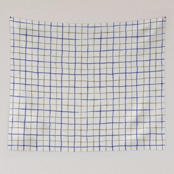 Item preview, Very peri and beige tattersall plaid designed and sold by marufemia.