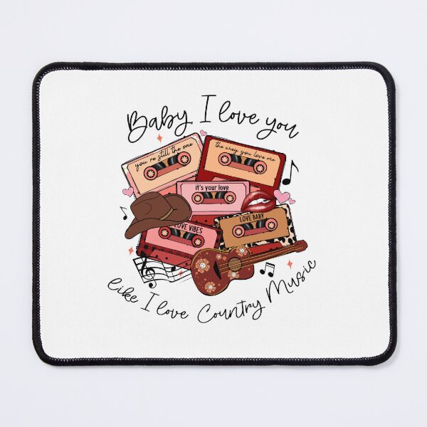 Item preview, Baby I love you like I love country music - Cute Valentines Country design designed and sold by doodle189.