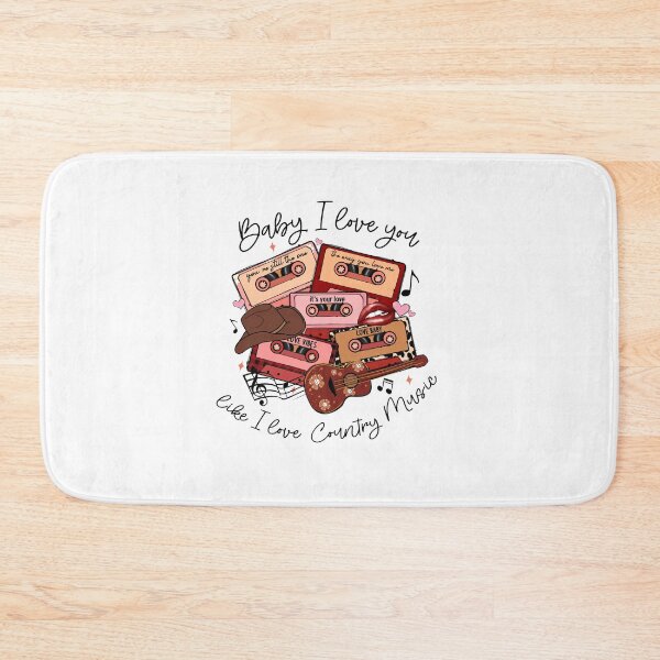 Item preview, Baby I love you like I love country music - Cute Valentines Country design designed and sold by doodle189.