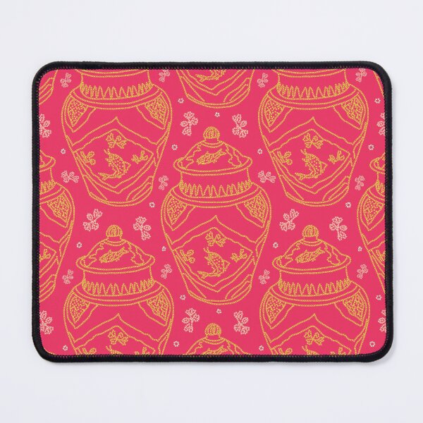 Artikelvorschau, Pottery Langmatt _ Paradise Pink_ Tea Green and Apricot entworfen und verkauft von MaddaMom.