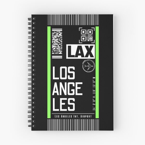 Item preview, LOS ANGELES LAX [Black] classic luggage tags flight sticker designed and sold by LeddsoDello.
