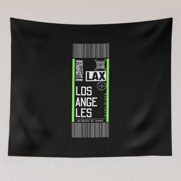 Item preview, LOS ANGELES LAX [Black] classic luggage tags flight sticker designed and sold by LeddsoDello.