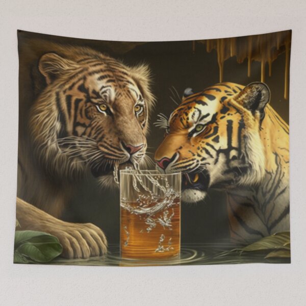 Item preview, "Big Cats Enjoying a Beer: The Only Way to Make Your Furry Friend Look Like a High Society Member (or Just a Regular Old Party Animal)" designed and sold by rdreubss7.