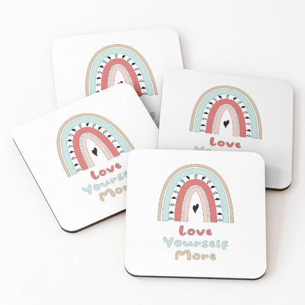 Item preview, Love yourself more motivational boho rainbow designed and sold by Awesome 4 all.