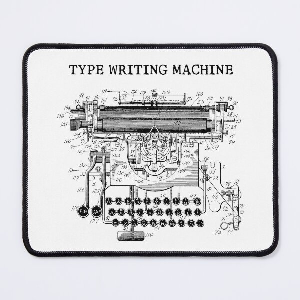 Item preview, Vintage Typewriter Patent Type Writing Machine designed and sold by HeatherMoonArt.