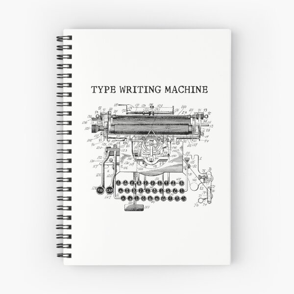 Item preview, Vintage Typewriter Patent Type Writing Machine designed and sold by HeatherMoonArt.