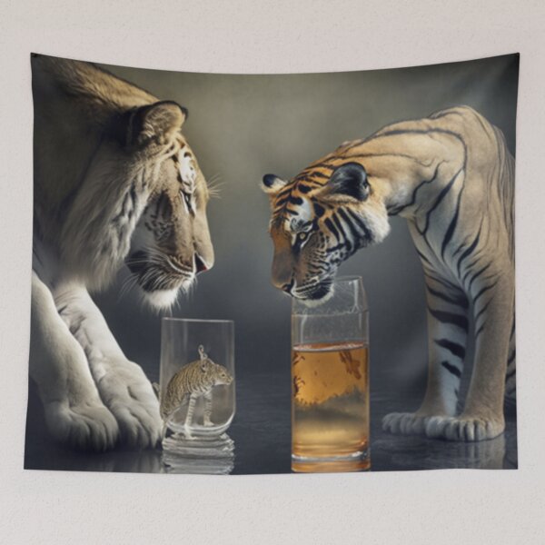 Item preview, Big Cats Enjoying a Beer: The Only Way for Your Furry Friend to Relax and Look Cool  designed and sold by rdreubss7.