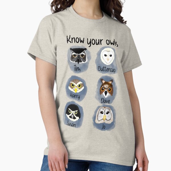 Know Your Owls - Astonished Cat Company Classic T-Shirt