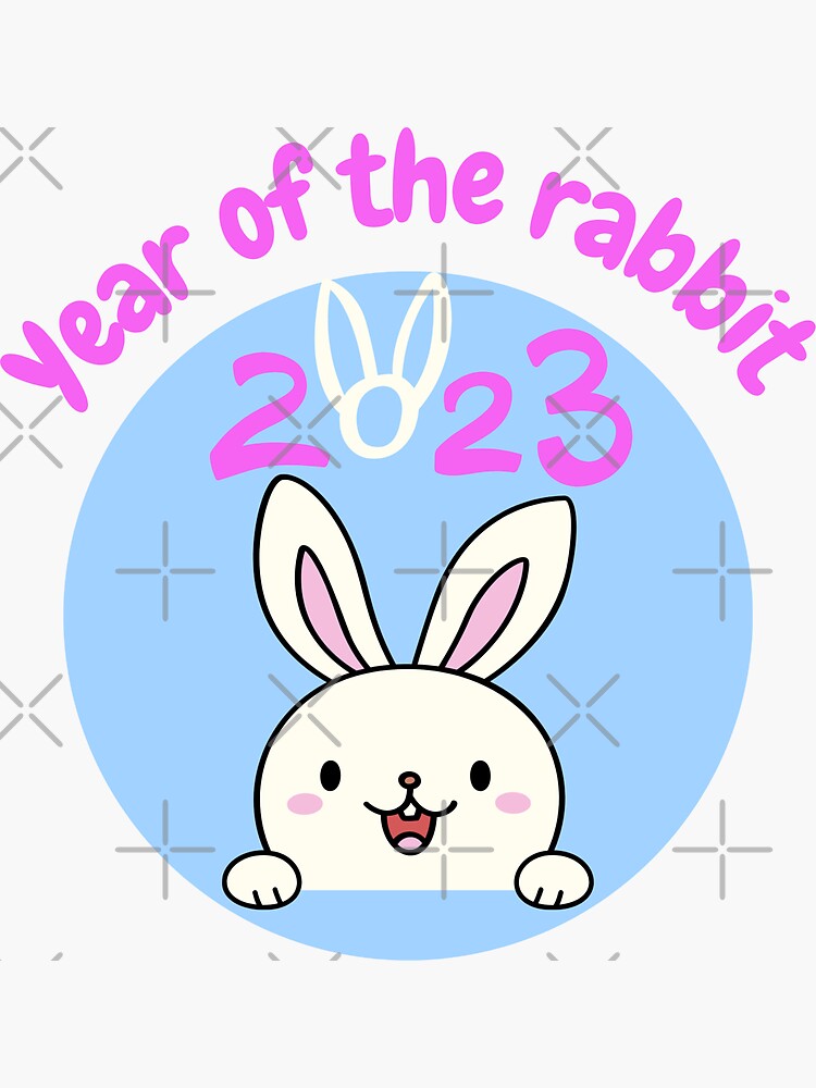 "Year of the rabbit " Sticker for Sale by megojamal Redbubble