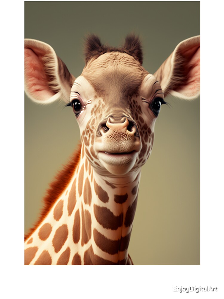 Giraffe Funny Face T shirt Design for Animal Lovers Men's, Women's
