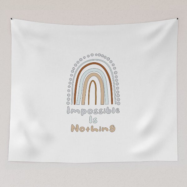 Item preview, Impossible is nothing motivational boho rainbow designed and sold by Awesome 4 all.