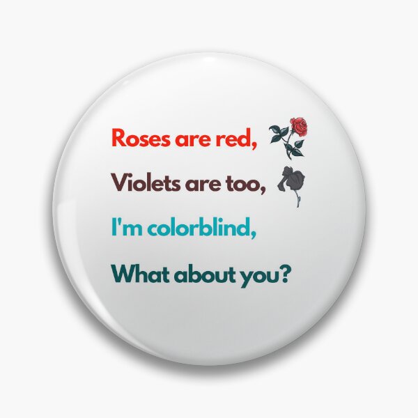 Item preview, Roses Are Red Colorblind (Tritanopia) designed and sold by Esperanta Arto.