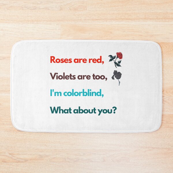 Item preview, Roses Are Red Colorblind (Tritanopia) designed and sold by Esperanta Arto.