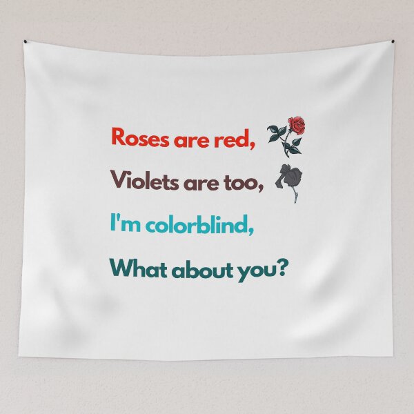 Item preview, Roses Are Red Colorblind (Tritanopia) designed and sold by Esperanta Arto.