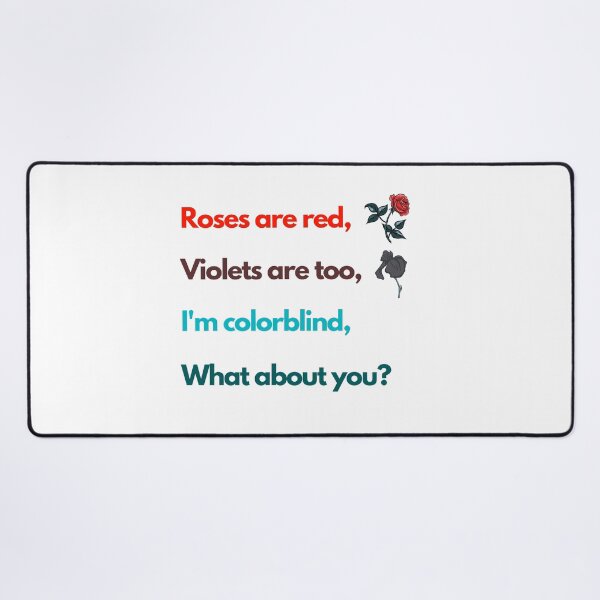 Item preview, Roses Are Red Colorblind (Tritanopia) designed and sold by Esperanta Arto.
