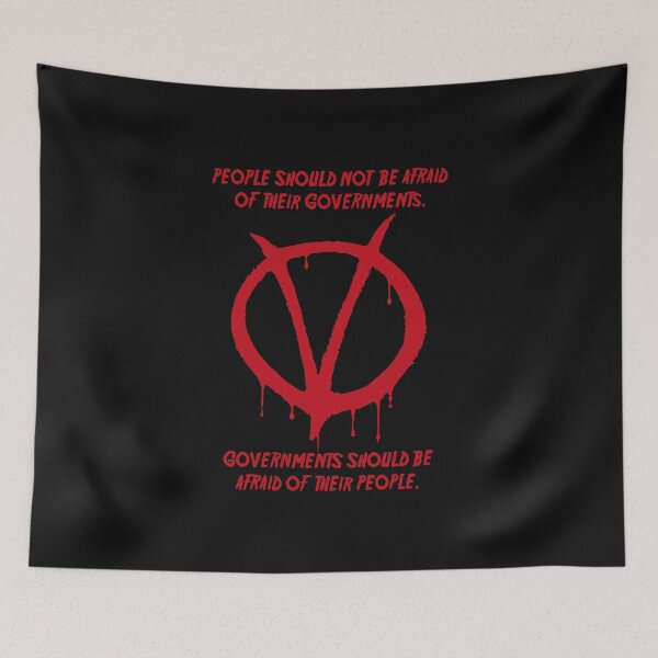 Item preview, V For Vendetta - Governments should be afraid of their people Graffiti designed and sold by sibso.