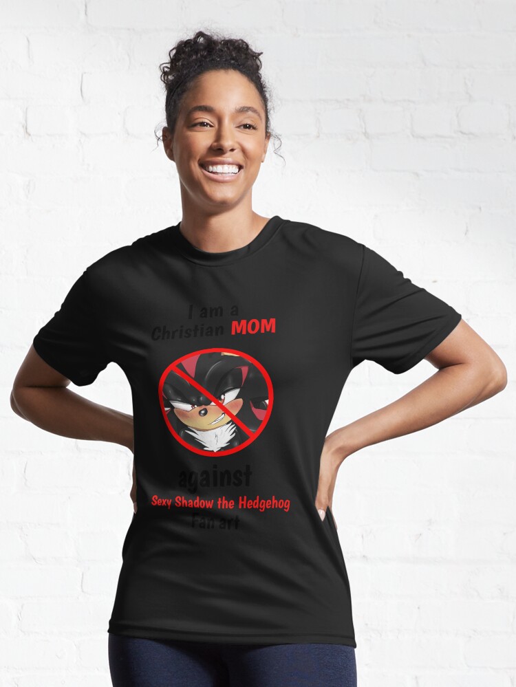 Original I Am A Christian Mom Against Sexy Shadow The Hedgehog Fan Art  shirt - Limotees