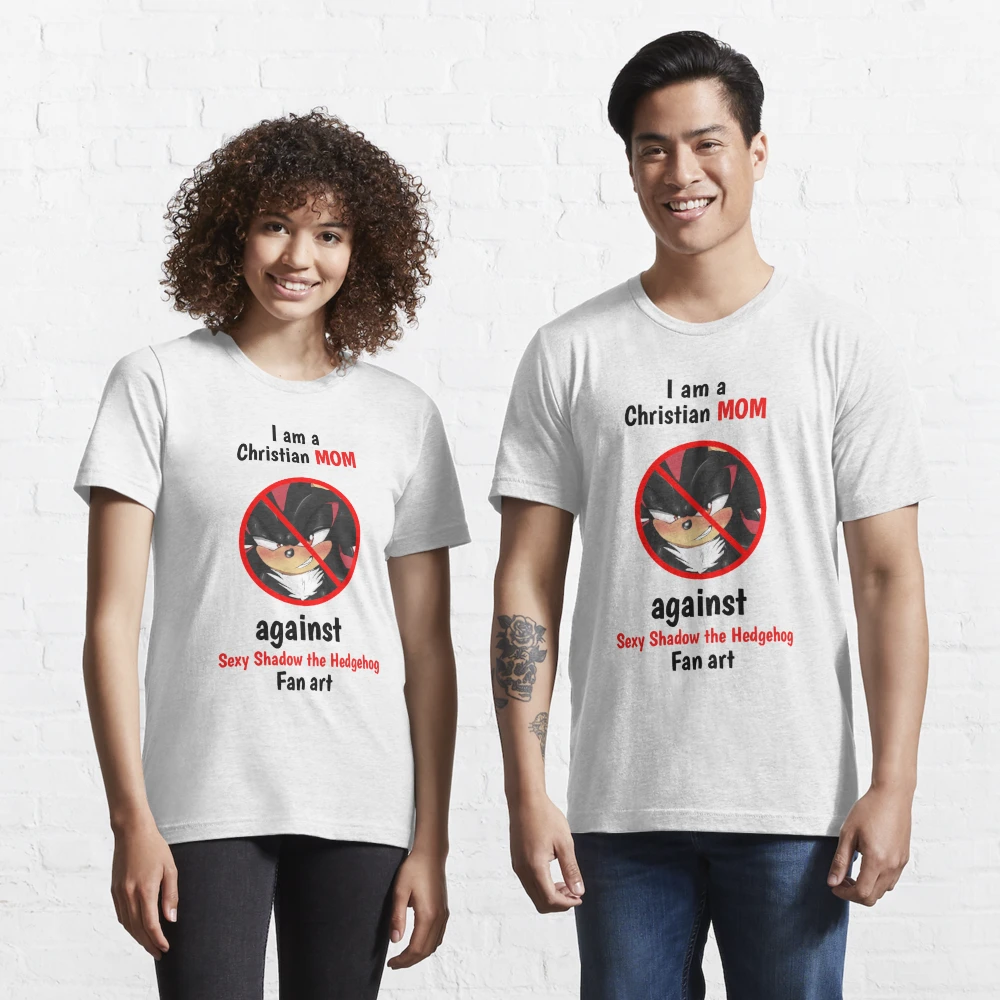 Original I Am A Christian Mom Against Sexy Shadow The Hedgehog Fan Art  shirt - Limotees