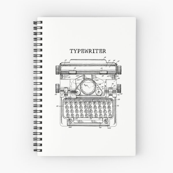 Item preview, Vintage Typewriter Patent Type Writing Machine designed and sold by HeatherMoonArt.