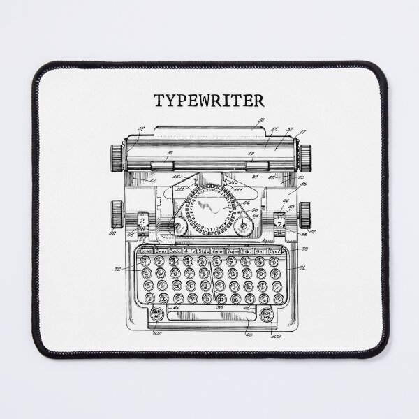 Item preview, Vintage Typewriter Patent Type Writing Machine designed and sold by HeatherMoonArt.