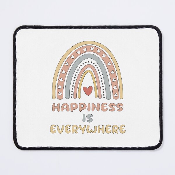 Item preview, Happiness is everywhere motivational boho rainbow designed and sold by Awesome 4 all.
