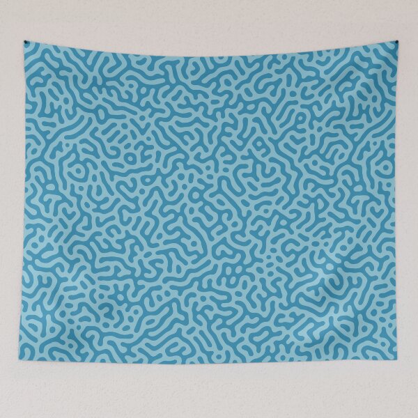 Item preview, Blue Doodle Turing Pattern designed and sold by rissol.