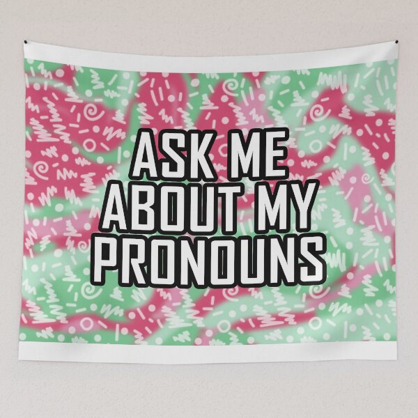 Item preview, abrosexual ask me about my pronouns designed and sold by Jemjae1112.
