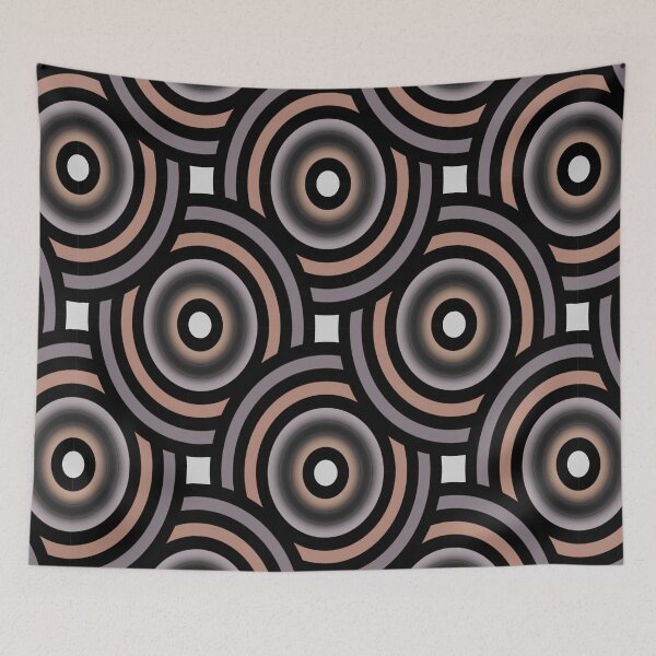 Item preview, 70s Retro overlay circles pattern  designed and sold by TipTopTapo.