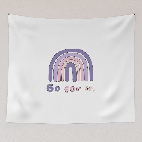 Item preview, Go for it motivational boho rainbow pink & purple designed and sold by Awesome 4 all.