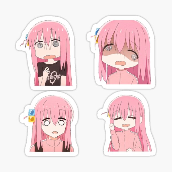 Bocchi - Hitori Bocchi Gotoh Funny Faces Sticker for Sale by aeeenry in  2023