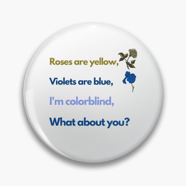 Item preview, Roses Are Red Colorblind (Protanopia/Deuteranopia) designed and sold by Esperanta Arto.