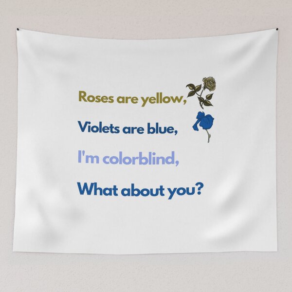 Item preview, Roses Are Red Colorblind (Protanopia/Deuteranopia) designed and sold by Esperanta Arto.