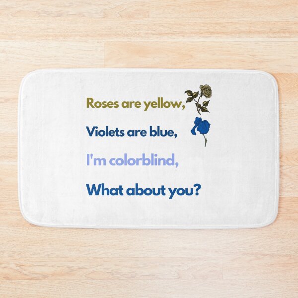 Item preview, Roses Are Red Colorblind (Protanopia/Deuteranopia) designed and sold by Esperanta Arto.