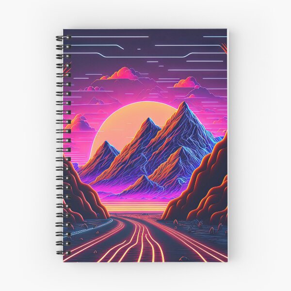 Item preview, Retro Sunrise: A Synthwave Journey Through the Mountains designed and sold by Mullet Monkey.