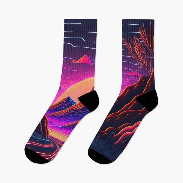 Item preview, Retro Sunrise: A Synthwave Journey Through the Mountains designed and sold by Mullet Monkey.