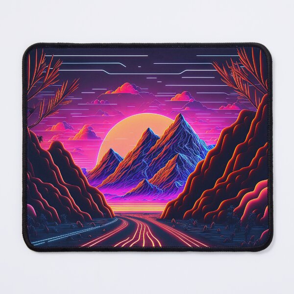 Item preview, Retro Sunrise: A Synthwave Journey Through the Mountains designed and sold by Mullet Monkey.
