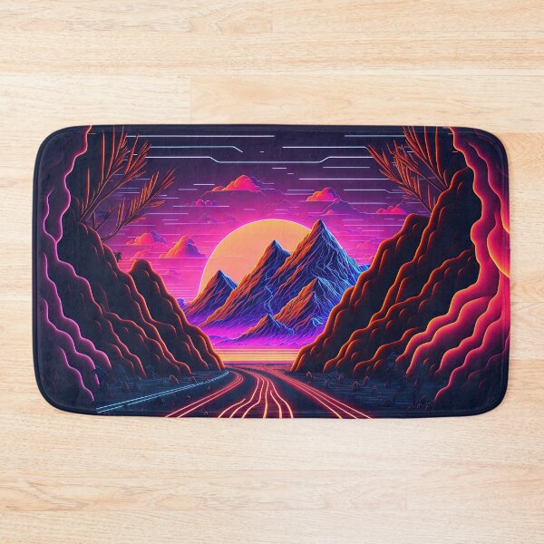 Item preview, Retro Sunrise: A Synthwave Journey Through the Mountains designed and sold by Mullet Monkey.