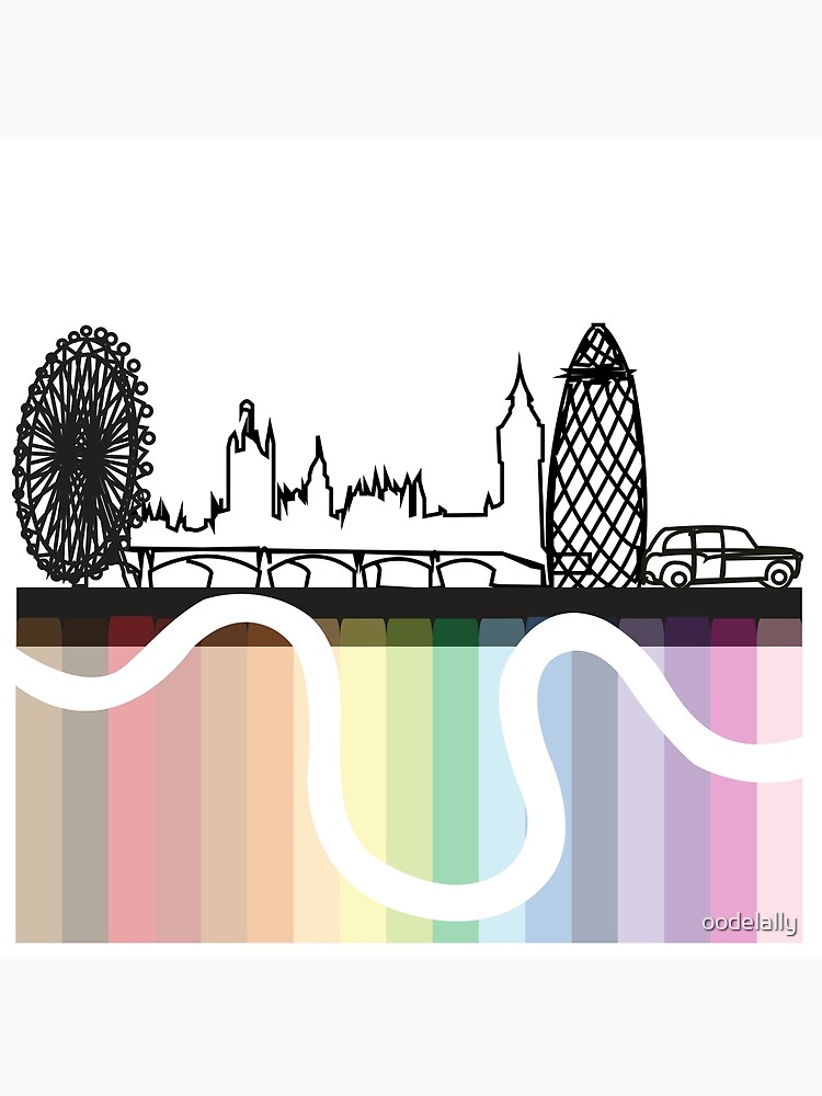 Artwork view, London Rainbow LGBT Eastenders designed and sold by oodelally
