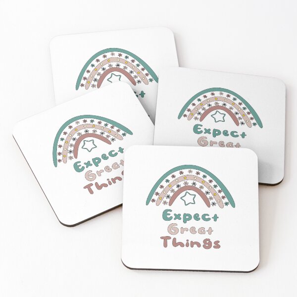Item preview, Expect great things motivational boho rainbow designed and sold by Awesome 4 all.