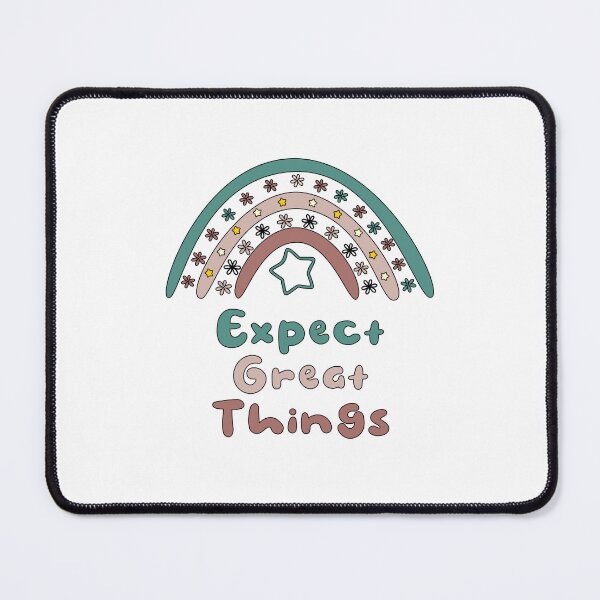 Item preview, Expect great things motivational boho rainbow designed and sold by Awesome 4 all.
