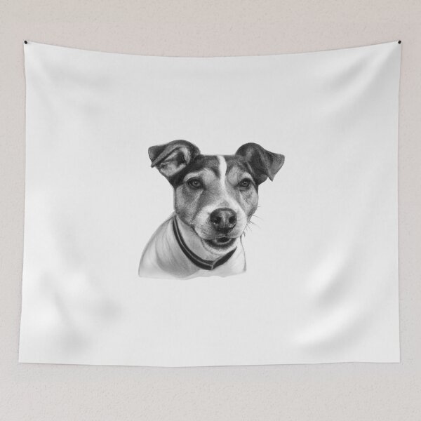 Aperçu de l'œuvre Dessin de Jack Russell Terrier | Magnifique dessin de chien créée et vendue par Portraits of Dogs.