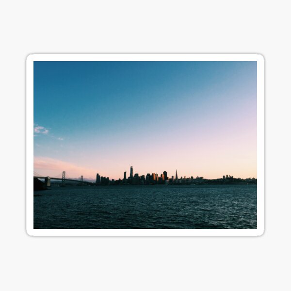 san francisco bay area skyline Sticker