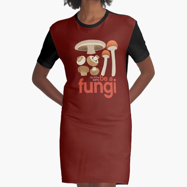 Be a fungi - Mushroom love Graphic T-Shirt Dress