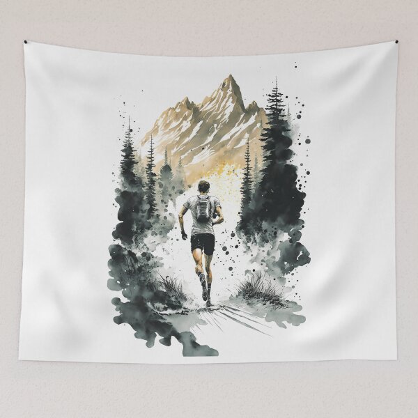 Item preview, runner in the mountains designed and sold by Momartsimo.
