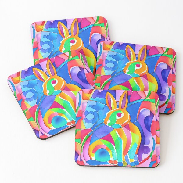 Item preview, Happy Colourful Geometric Rabbit designed and sold by Arkneer.